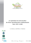 Les opérations de restructuration des firmes agroalimentaires multinationales entre 1987 et 2003