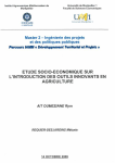 Etude socio-économique sur l'introduction des outils innovants en agriculture