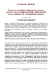 Reconnexion Nord-Sud et libéralisation agricole : les pays en développement entre opportunités, reconvertibilités et vulnérabilités agricoles