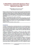 La libéralisation commerciale agricole au Pérou : marchés, comportements et institutions entre ruptures et continuités