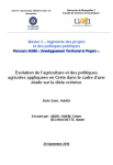 Evolution de l'agriculture et des politiques agricoles appliquées en Crète dans le cadre d'une étude sur la diète crétoise