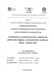 Contribution au renforcement des capacités de gestion des irrigants