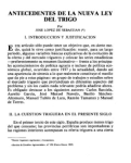 Antecedentes de la nueva ley del trigo