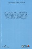 Concevoir et réaliser son mémoire de master I et master II en sciences humaines et sociales