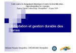 Adaptation et gestion durable des terres