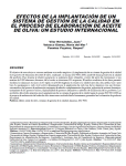 Efectos de la implantación de un sistema de gestión de la calidad en el proceso de elaboración de aceite de oliva