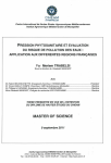 Pression phytosanitaire et évaluation du risque de pollution des eaux