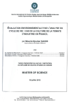 Evaluation environnementale par l'analyse du cycle de vie : cas de la culture de la tomate d'industrie en France