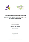 Etude sur les impacts socio-économiques et territoriaux de la libéralisation des droits de plantations viticoles