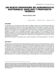 Un nuevo paradigma de agronegocio sostenible: análisis y propuesta teórica