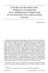 L’agriculture marocaine, entre les contraintes de la dépendance alimentaire et les exigences de la régulation sociale