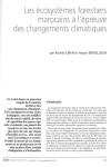 Les écosystèmes forestiers marocains à l’épreuve des changements climatiques