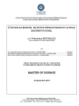 L'accès au marché des petits producteurs et le rôle des institutions