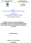 Etablir un point 0 et des indicateurs d'évaluation pour le projet de développement des circuits locaux en restauration collective (lycées)