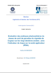 Evaluation des pratiques phytosanitaires du réseau de suivi de parcelles du vignoble de Cognac sur les 20 dernières années avec l'indicateur de risque sur la santé applicateur (IRSA)