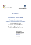 Micromégas. Biodiversité et savoirs locaux : favoriser l'innovation dans les interfaces producteurs/consommateurs. Conditions de transmission et de protection des savoirs traditionnels