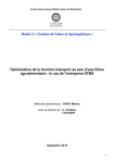 Optimisation de la fonction transport au sein d'une filière agroalimentaire