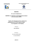 Analyse du changement des systèmes de production sur la côte Sud du Liban