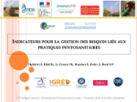 Indicateurs pour la gestion des risques liés aux pratiques phytosanitaires