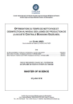 Optimisation du temps de nettoyage et désinfection au niveau des lignes de production de la Société Centrale de Boissons Gazeuses