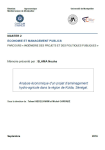 Analyse économique d'un projet d’aménagement hydro-agricole dans la région de Kolda, Sénégal