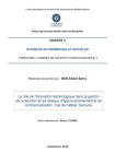 Le rôle de l'innovation technologique dans la gestion de production et les réseaux d'approvisionnement et de commercialisation