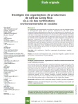 Stratégies des organisations de producteurs de café au Costa Rica vis-à-vis des certifications environnementales et sociales