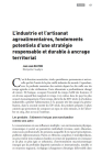 L’industrie et l’artisanat agro-alimentaires, fondements potentiels d’une stratégie responsable et durable à ancrage territorial