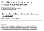 Qu’y a-t-il de politique dans les indicateurs écologiques ?