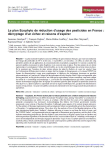 Le plan Ecophyto de réduction d’usage des pesticides en France