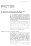 Agriculture biologique : mythes et réalités