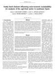 Family farm’s features influencing socio-economic sustainability: an analysis of the agri-food sector in southeast Spain