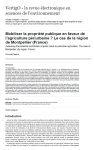 Mobiliser la propriété publique en faveur de l’agriculture périurbaine ? Le cas de la région de Montpellier (France)