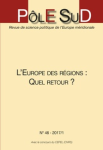 Pôle Sud : revue de science politique de l'Europe méridionale, n. 46 - 01/01/2017 - L'Europe des régions : quel retour ?