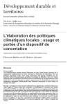 L’élaboration des politiques climatiques locales : usage et portée d’un dispositif de concertation