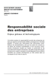 Responsabilité sociale des entreprises