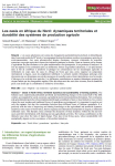 Les oasis en Afrique du Nord : dynamiques territoriales et durabilité des systèmes de production agricole