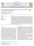 How can alternative farmland management styles favour local food supply? A case study in the Larzac (France)