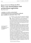 Moyen-Orient et Afrique du Nord. Pour une réorientation des productions agricoles