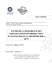 Etude de la durabilité des exploitations en production d’ananas selon la méthode IDEA RUN