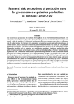 Farmers’ risk perceptions of pesticides used for greenhouses vegetables production in Tunisian Center-East