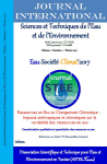 Journal International Sciences et Technique de l’Eau et de l’Environnement, vol. 2, n. 1 - Février 2017 - Eau-Société-Climat’2017. Ressources en eau et changement climatique : impacts anthropiques et climatiques sur la variabilité des ressources en eau. Caractérisation qualitative et quantitative des ressources en eau
