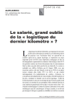 Le salarié, grand oublié de la « logistique du dernier kilomètre » ?