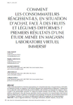 Comment les consommateurs réagissent-ils, en situation d’achat, face à des fruits et légumes difformes ? Premiers résultats d’une étude menée en magasin laboratoire virtuel immersif