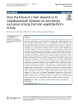 Does the future of a farm depend on its neighbourhood? Evidence on intra-family succession among fruit and vegetable farms in Italy