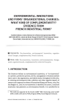 Environmental innovations and firms’ organizational changes: what kind of complementarity? Evidence from French industrial firms