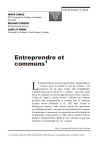 Entreprendre et communs