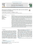 Improving the sustainability of farming systems under semi-arid conditions by enhancing crop management