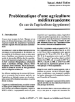 Problématique d'une agriculture méditerranéenne : le cas de l'agriculture égyptienne