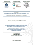 Etude des interactions socio-économiques entre populations locales et forêts protégées : une approche par l’analyse du paysage